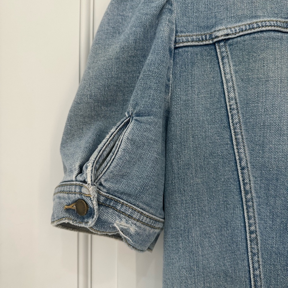 Retrofete Denim Puff Sleeve Romper Size S - Picture 6 of 6